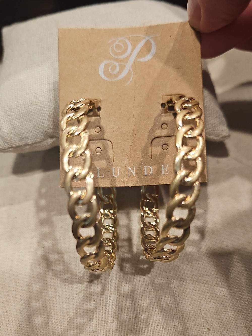 New Plunder Gold Hoop Earrings